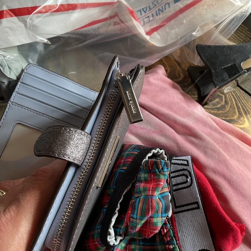 Kate Spade Silver Glitter Clutch - Picture 3 of 4